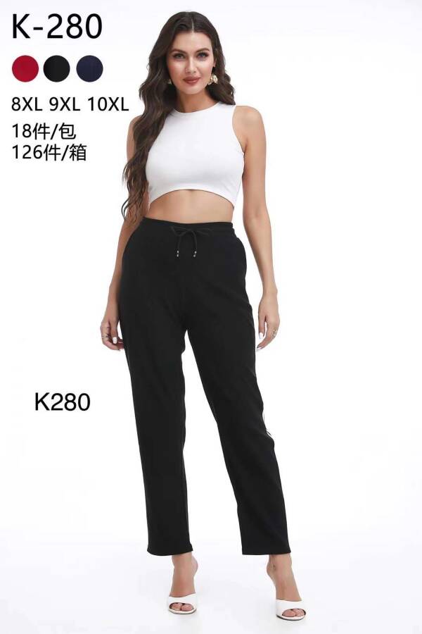 Spodnie damskie  Roz 8XL-10XL, Mix kolor Paczka 18 szt
